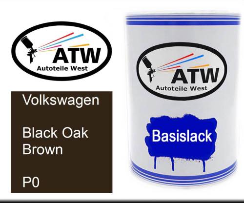 Volkswagen, Black Oak Brown, P0: 500ml Lackdose, von ATW Autoteile West.